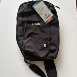 cotopaxi Black Sling Pack - NGL Logo
